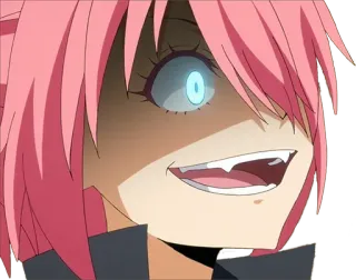 😈 Milim Nava That Time I Got Reincarnated as a Slime Anime, Manga, Milim Nava, Aquella vez que me reencarné en Slime, linda, chica, dibujos animados whatsapp sticker