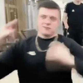 👊 мужчина, жест, оскорбительный, танцы, человек, портрет telegram sticker