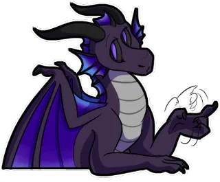 🤔 dragão, roxo, desenho animado, fantasia, asas, criatura telegram sticker