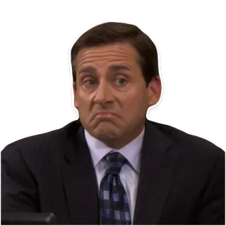 🤨 Michael Scott The Office The Office, Michael Scott, NBC, Comedia, Steve Carell, Vergüenza ajena telegram sticker