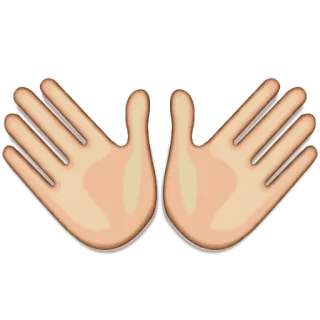👐 Руки, Эмодзи, Жест, Открытые руки, Приветствие telegram sticker