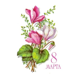 🙂 8 марта flores, feriado, março, 8, floral telegram sticker