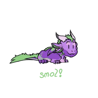 👶 龙, 卡通, 紫色, 可爱, 幻想, 动物 whatsapp sticker