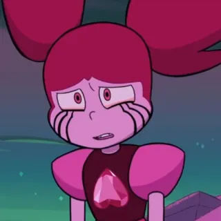 😖 Spinel Steven Universe sad, cartoon, character, pink, crying, Spinel whatsapp sticker