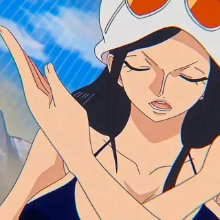 📚 Nico Robin One Piece anime, cartoon, character, nico robin, one piece whatsapp sticker