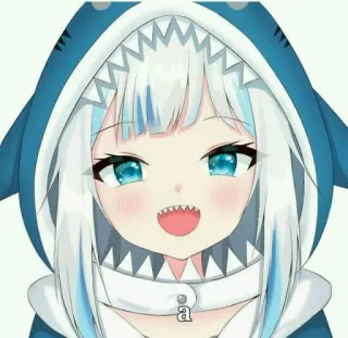 🦈 Gawr Gura Anime, Vtuber, Gawr Gura, Hai, Süß, Avatar telegram sticker