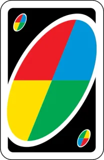 ⬛️ Uno card game, game, uno whatsapp sticker