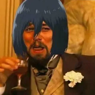 😈 Meme, Leonardo DiCaprio, Anime, Lustig, Feier, Party telegram sticker