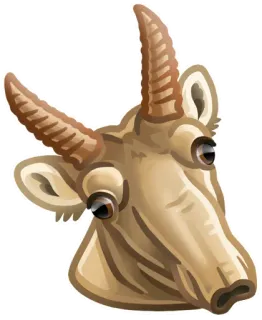 🐐 사이가, 영양, 동물, 포유류, 야생 동물, 멸종 위기 종 telegram sticker