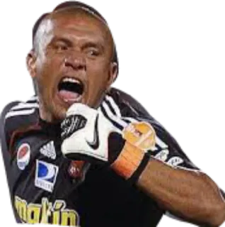 😀 portiere, calcio, sport, celebrazione, atleta telegram sticker