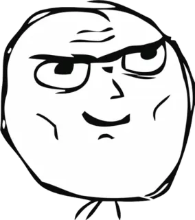 😀 meme, internet, expressão, rosto, arrogante telegram sticker