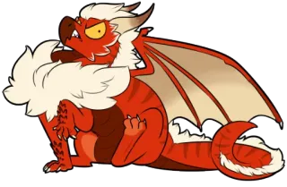 😠 มังกร, มังกรแดง, แฟนตาซี, สัตว์ประหลาด, สัตว์ในตำนาน telegram sticker