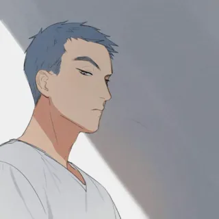 🦋 man, anime, portrait, art telegram sticker