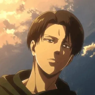 🖤 Levi Ackerman Attack on Titan anime, attack on titan, levi, levi ackerman, personage telegram sticker