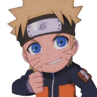 😁 Naruto Anime, Manga, Naruto, Uzumaki, Kreskówka, Postać, Ninja, Kciuk w górę telegram sticker
