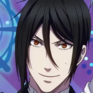 😐 Sebastian Michaelis Black Butler Anime, Manga, Sebastian Michaelis, Black Butler, Demone, Maggiordomo telegram sticker