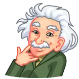 😜 Albert Einstein Albert Einstein, Wissenschaftler, Physik, Genie telegram sticker