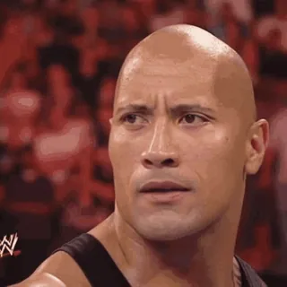😃 The Rock acteur, catcheur, expression, confus, sérieux whatsapp sticker