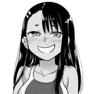 😁 Anime, Manga, Chica, Sonrisa telegram sticker