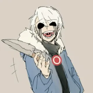 🌸 Killer Sans couteau, méchant, Sans, monstre, tueur telegram sticker