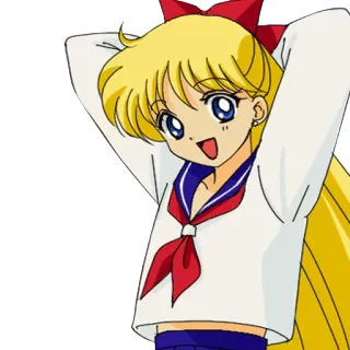 😃 Sailor Venus Sailor Moon Anime, Sailor Moon, Sailor Venus, Dessin animé, Personnage whatsapp sticker