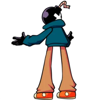 🆙 Whitty Friday Night Funkin' Whitty, Friday Night Funkin', FNF, bombe, personnage, jeu, musique telegram sticker