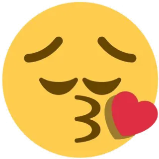 😗 emoji, kiss, heart, love, expression telegram sticker