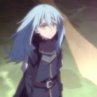 🙁 Rimuru Tempest That Time I Got Reincarnated as a Slime Аниме, Исекай, Слизь, Магия, Фэнтези telegram sticker
