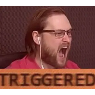 🤬 TRIGGERED Meme, triggerato, arrabbiato, reazione, espressione, urlare telegram sticker
