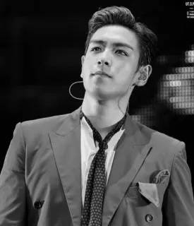 🏴 T.O.P kpop, singer, portrait, suit, man, celebrity telegram sticker