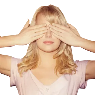 🙈 여자, 눈 감음, 손, 인물 사진 telegram sticker
