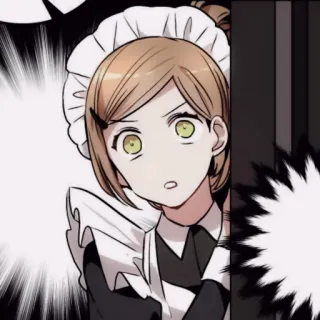 🕯 anime, maid, shocked, surprised, manga telegram sticker
