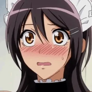 🍂 Misaki Ayuzawa Kaichou wa Maid-sama! Anime, Maid, Blushing, Malu, Imut, Kawaii telegram sticker