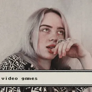 💧 Billie Eilish video games Billie Eilish, นักร้อง, วิดีโอเกม, ป๊อปสตาร์, เพลง, ศิลปิน telegram sticker