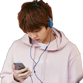 🎧 teen, music, headphones, phone, person, youth telegram sticker