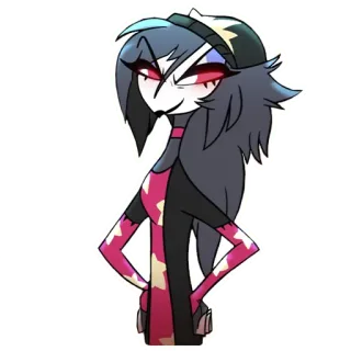 😀 Loona Helluva Boss Helluva Boss, Loona, Cão do inferno, Desenho animado, Demônio telegram sticker