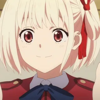 🙏 Chisato Nishikigi Lycoris Recoil 动漫, 锦木千束, 莉可丽丝, 可爱, 女孩 telegram sticker