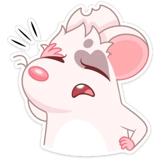 🤦‍♀️ maus, tier, cartoon, aufkleber, figur, niedlich, illustration telegram sticker