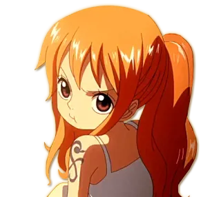 😗 Nami One Piece anime, one piece, nami, personaje, pirata whatsapp sticker