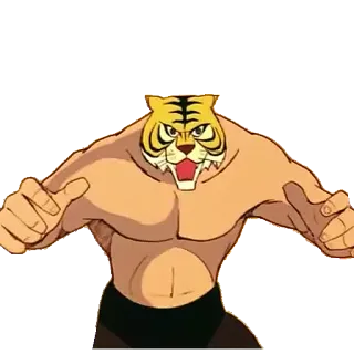 🤼 wrestling, Tiger Mask, anime, sztuki walki, zamaskowany zapaśnik, tygrys telegram sticker