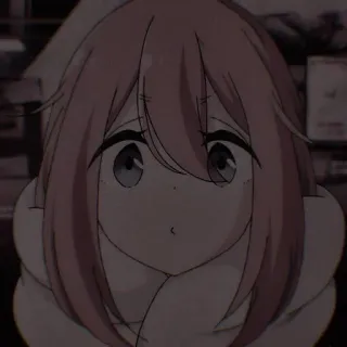 🐝 Nadeshiko Kagamihara Yuru Camp Anime, Niedlich, Mädchen, Cartoon, Lagerfeuer, Outdoor, Fröhlich, Camping telegram sticker