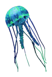 🌴 meduza, stworzenie morskie, ocean, wodny, życie morskie telegram sticker