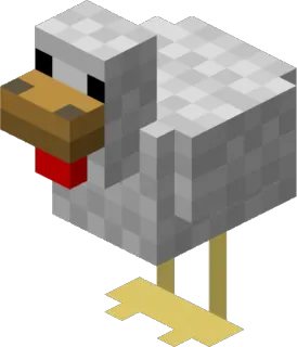 🐓 Minecraft minecraft, gà, trò chơi điện tử, pixel, mob telegram sticker