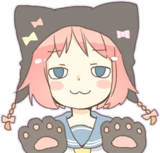 😏 chat, anime, manga, mignon, kawaii, personnage telegram sticker