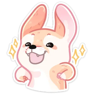 🥳 perro, lindo, brillante, feliz, mascota, animal telegram sticker