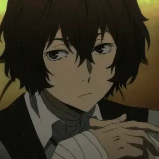 🪙 Osamu Dazai Bungou Stray Dogs Anime, Băng, Nhân vật, Osamu Dazai, Bungou Stray Dogs, Manga, Chân dung telegram sticker