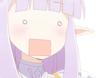 😨 Anime, Elf, Schockiert, Überrascht, Cartoon, Kawaii, Niedlich whatsapp sticker