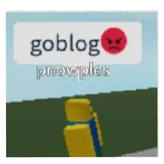👍 Roblox goblog pnowples roblox, meme, chat, funny, nonsense, gaming telegram sticker