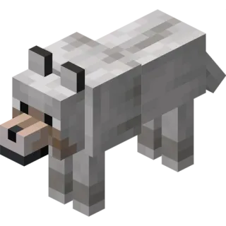 🐺 Minecraft loup, chien, minecraft, jeu, animal, animal de compagnie whatsapp sticker