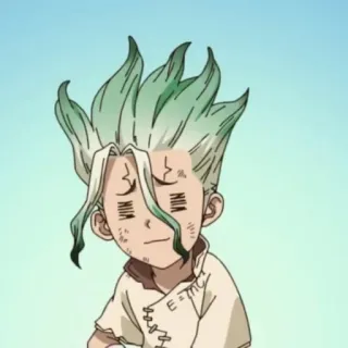 🧪 Senku Ishigami Dr. Stone anime, character, Dr. Stone, Senku, science, scientist telegram sticker